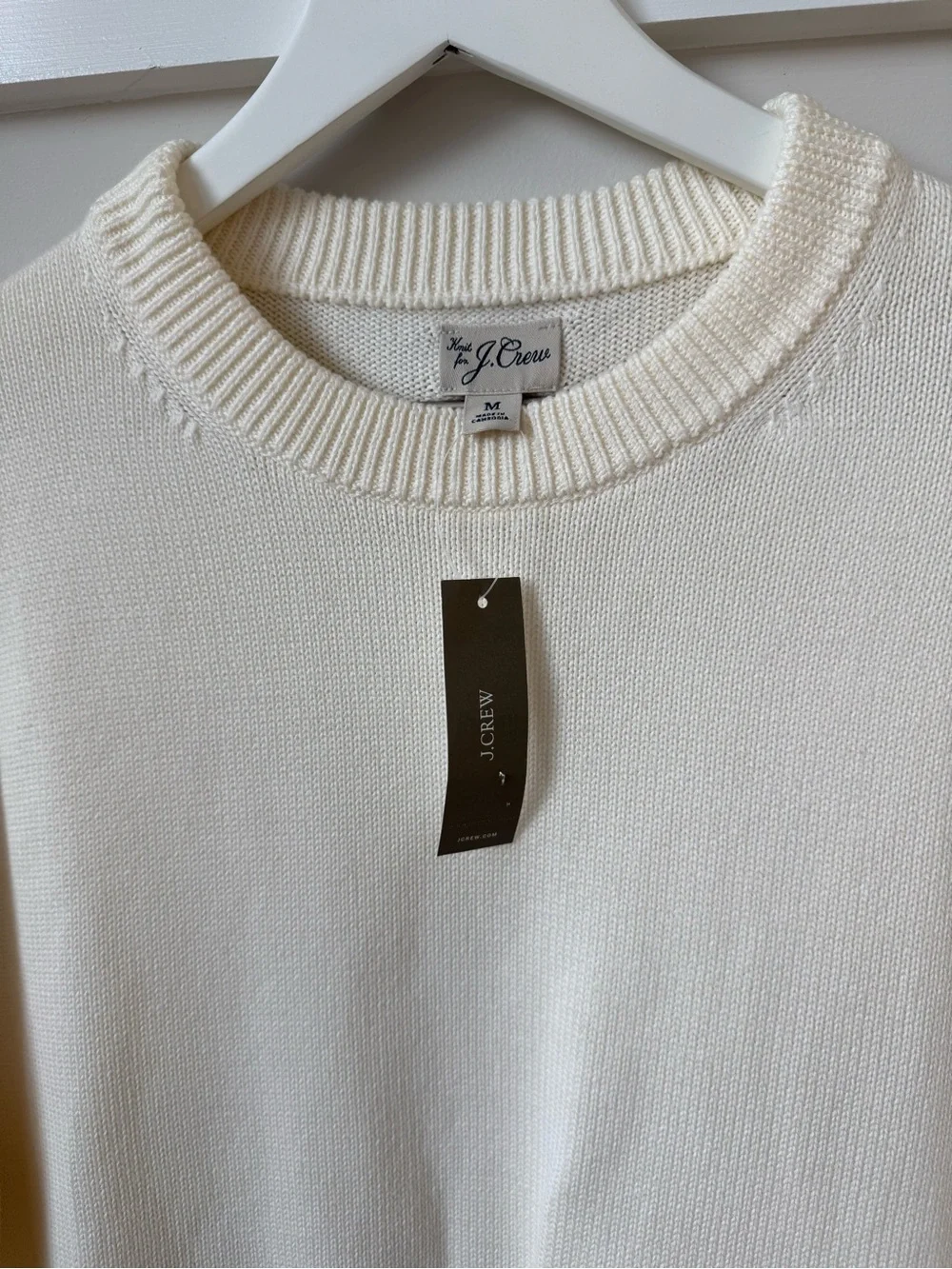 NWT J.Crew Heritage cotton crewneck sweater Size M